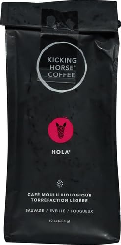 Kicking Horse Coffee, Smart Ass, Medium Roast, Ground,Certified Organic, Fairtrade, Kosher Coffee, 10 Ounce (Pack of 1)(Hola – Light Roast (Pack of 6))