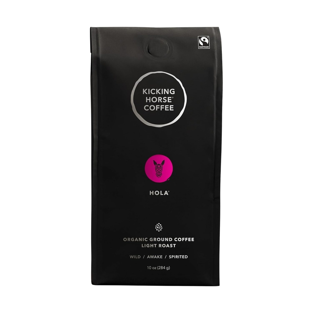 Kicking Horse Coffee, Smart Ass, Medium Roast, Ground,Certified Organic, Fairtrade, Kosher Coffee, 10 Ounce (Pack of 1)(Hola – Light Roast)