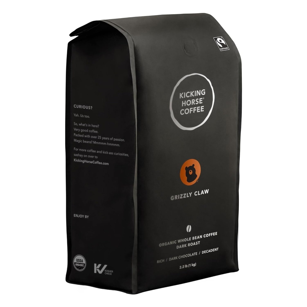Kicking Horse Coffee, 454 Horse Power, Dark Roast, Whole Bean, 10 oz – Certified Organic, Fairtrade, Kosher Coffee 10 Ounce (Pack of 6)(35.2 Ounce (Pack of 1))