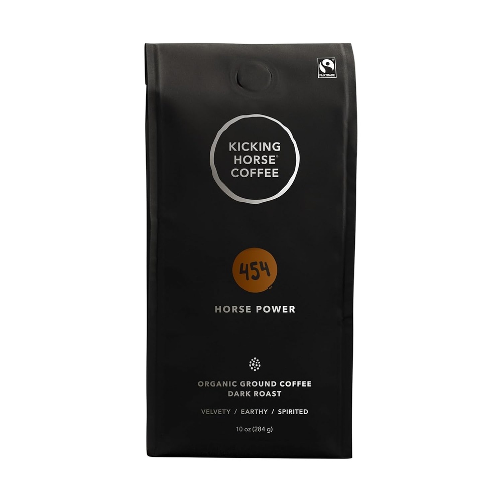 Kicking Horse Coffee 454 Horse Power Ground Coffee, 10 Ounce(10 Ounce (Pack of 6))