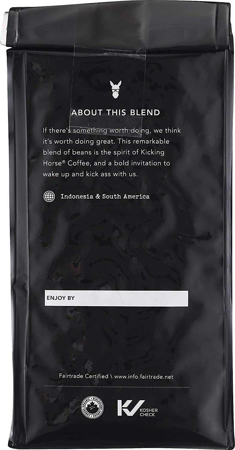 Kicking Horse Coffee, Kick Ass, Dark Roast, Whole Bean, 10 Oz(10 Ounce (Pack of 6))