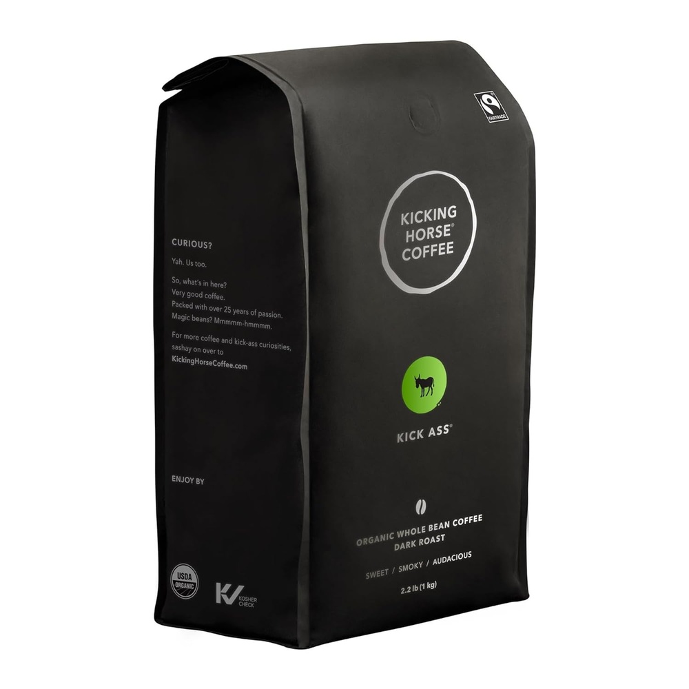 Kicking Horse Coffee, Kick Ass, Dark Roast, Whole Bean, 10 Oz(35.2 Ounce (Pack of 1))